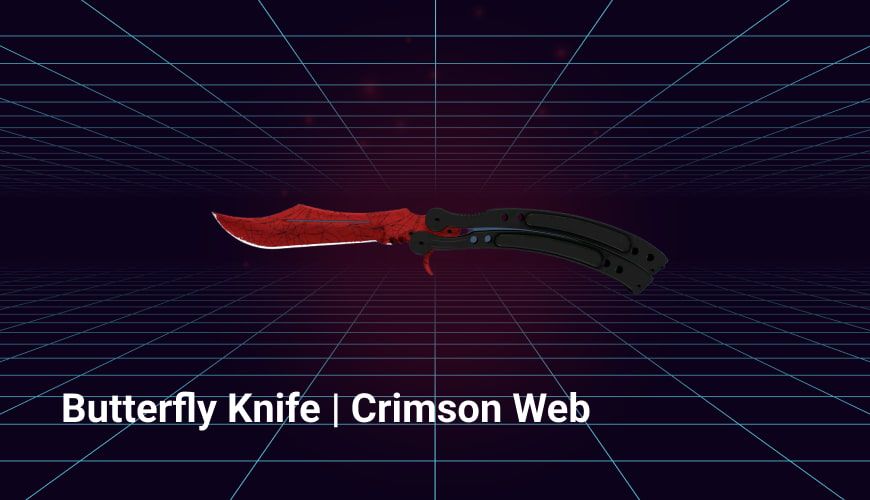 butterfly knife crimson web