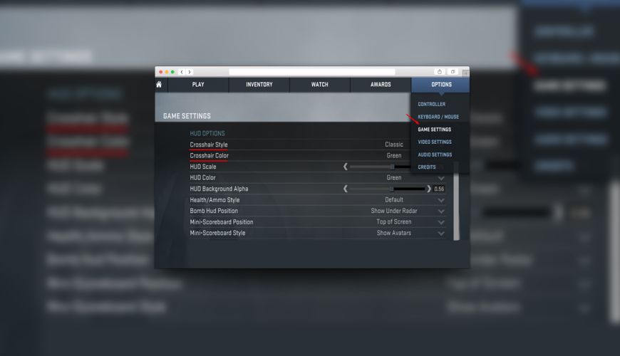 cs crosshair settings