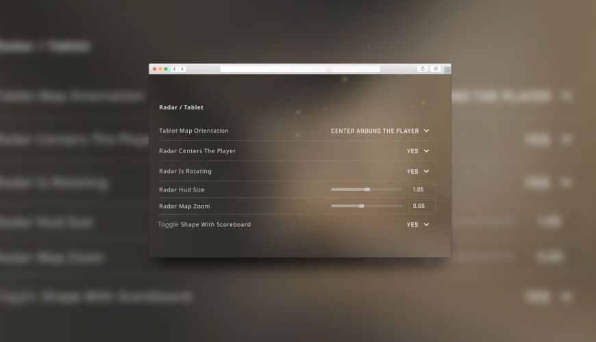 cs go radar basic settings