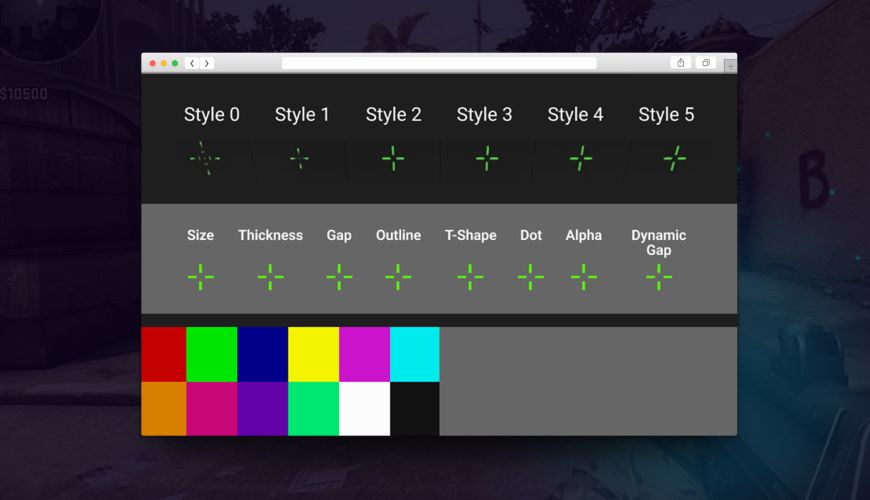 customizing crosshair settings