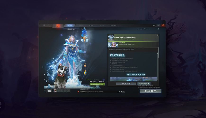dota 2 exalted frost avalanche