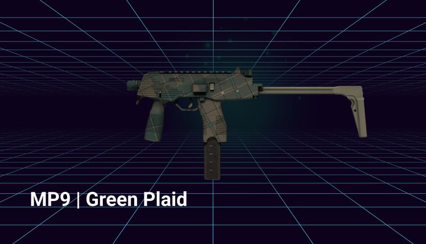 mp9 green plaid skin