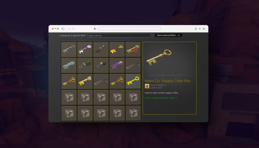 tf2 steam inventory full of mannco keys