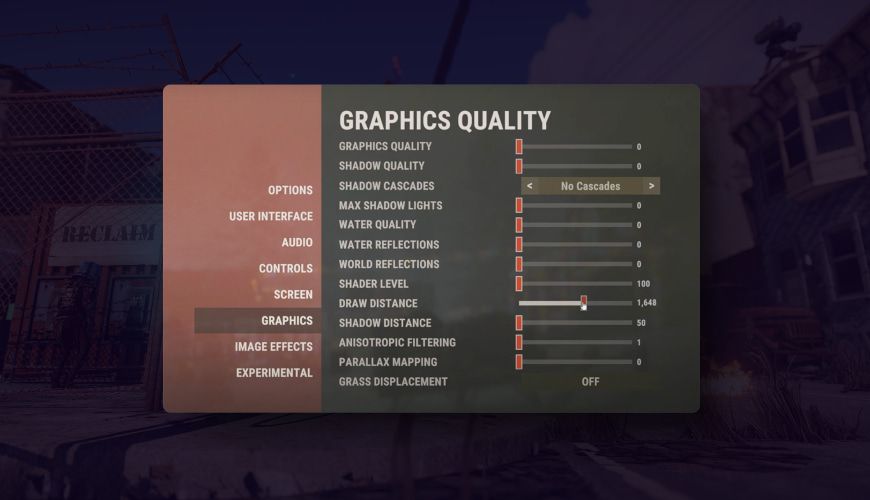 rust graphics settings