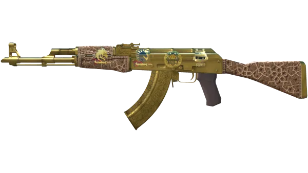 Souvenir AK-47 | Gold Arabesque (Well-Worn)