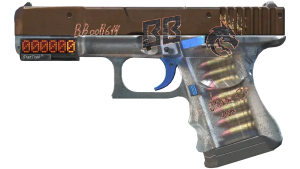 StatTrak™ Glock-18 | Clear Polymer (Battle-Scarred)