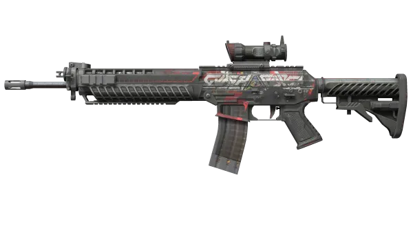 SG 553 | Cyberforce (Battle-Scarred)
