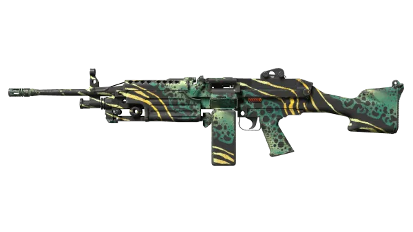 StatTrak™ M249 | Emerald Poison Dart (Field-Tested)