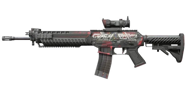 StatTrak™ SG 553 | Cyberforce (Battle-Scarred)