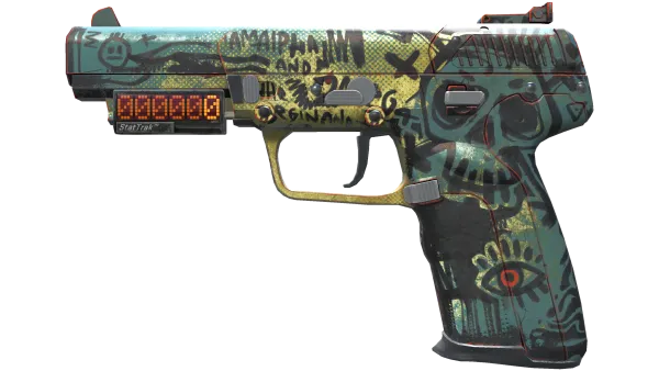 StatTrak™ Five-SeveN | Scrawl (Well-Worn)