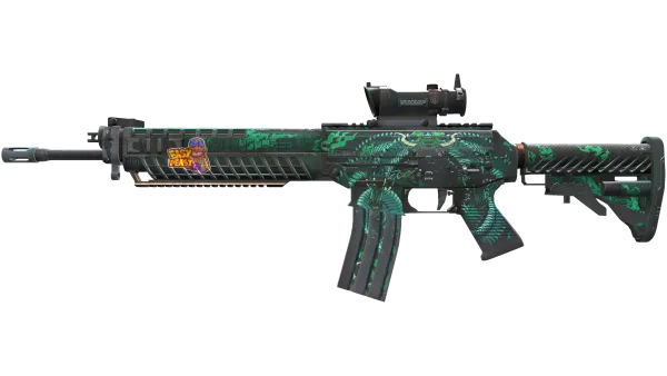 SG 553 | Dragon Tech (Battle-Scarred)