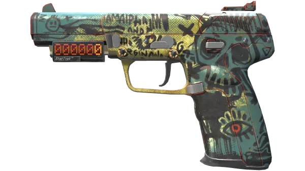 StatTrak™ Five-SeveN | Scrawl (Well-Worn)