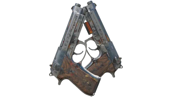 StatTrak™ Dual Berettas | Hideout (Battle-Scarred)