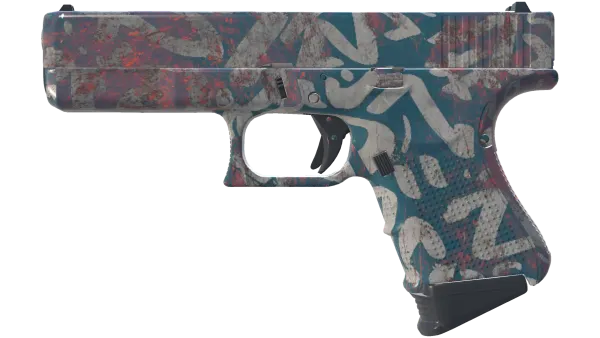 Glock-18 | Teal Graf (Minimal Wear)