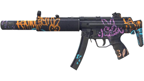 MP5-SD | Neon Squeezer (Battle-Scarred)