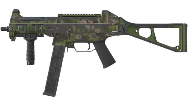 UMP-45 | Green Swirl (Battle-Scarred)