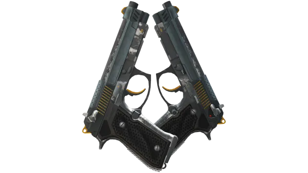 StatTrak™ Dual Berettas | Ventilators (Well-Worn)