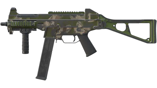 UMP-45 | Green Swirl (Battle-Scarred)