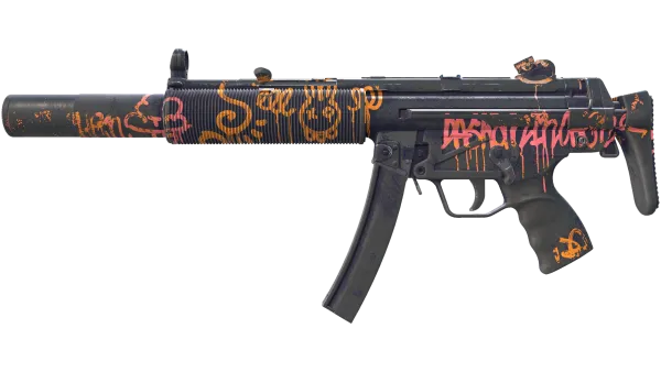 MP5-SD | Neon Squeezer (Battle-Scarred)