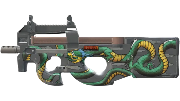 StatTrak™ P90 | Emerald Dragon (Minimal Wear)