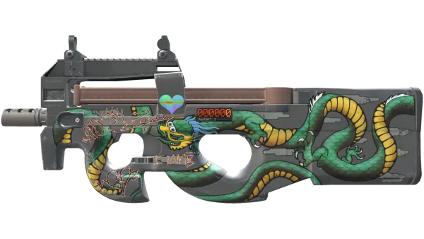 StatTrak™ P90 | Emerald Dragon (Minimal Wear)
