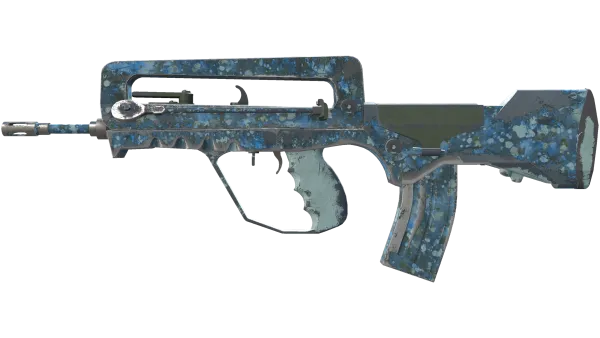FAMAS | Cyanospatter (Well-Worn)