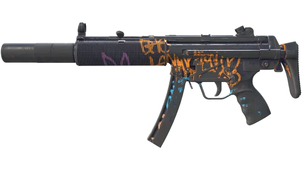 MP5-SD | Neon Squeezer (Battle-Scarred)