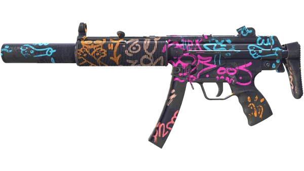 MP5-SD | Neon Squeezer (Battle-Scarred)