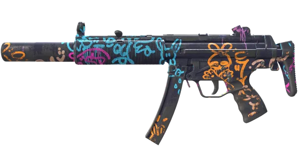MP5-SD | Neon Squeezer (Battle-Scarred)
