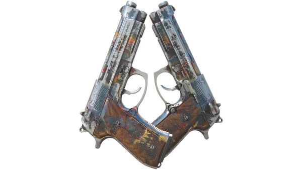 StatTrak™ Dual Berettas | Hideout (Battle-Scarred)