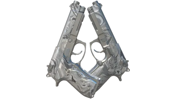 Dual Berettas | Silver Pour (Minimal Wear)
