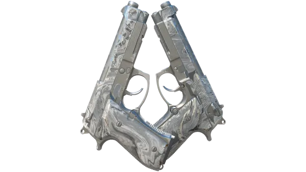 Dual Berettas | Silver Pour (Field-Tested)