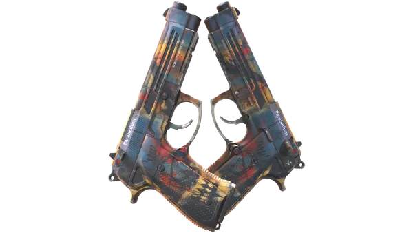 StatTrak™ Dual Berettas | Hideout (Minimal Wear)