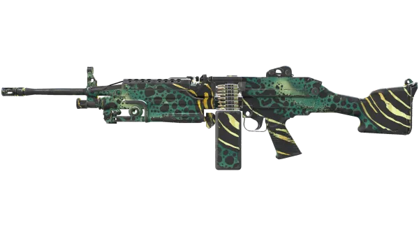 StatTrak™ M249 | Emerald Poison Dart (Field-Tested)