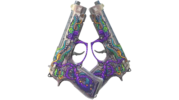 Dual Berettas | Flora Carnivora (Battle-Scarred)