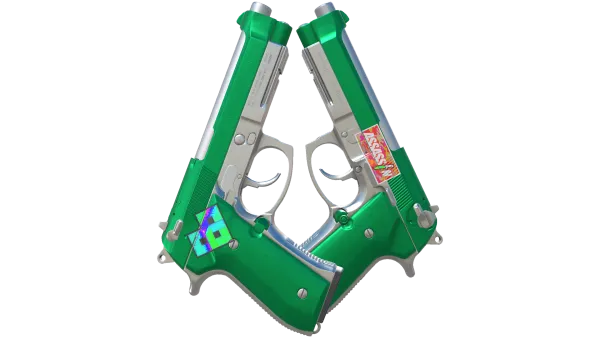 Dual Berettas | Emerald (Minimal Wear)