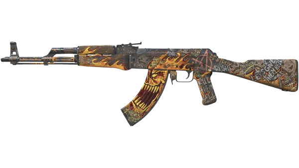 StatTrak™ AK-47 | Searing Rage (Well-Worn)