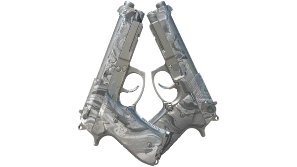 Dual Berettas | Silver Pour (Field-Tested)