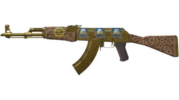 Souvenir AK-47 | Gold Arabesque (Battle-Scarred)