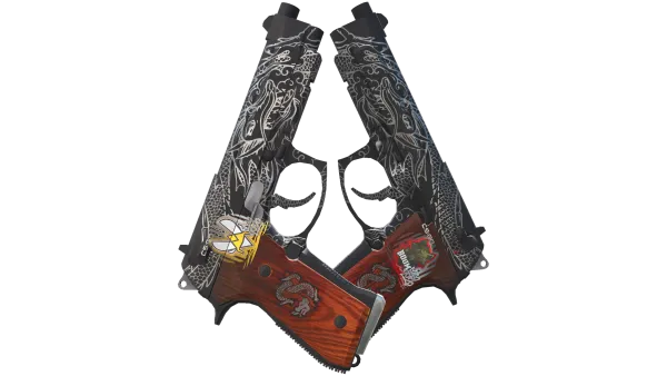 StatTrak™ Dual Berettas | Dualing Dragons (Well-Worn)