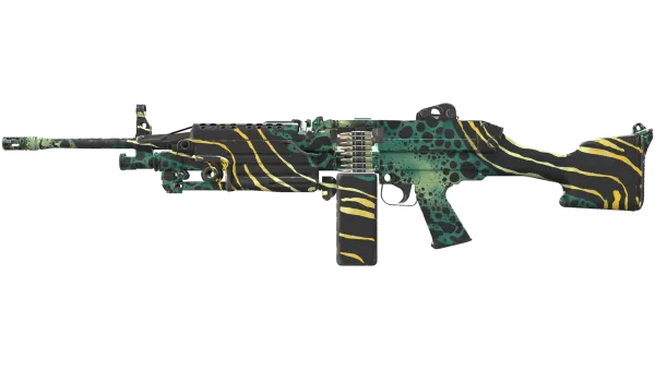 StatTrak™ M249 | Emerald Poison Dart (Field-Tested)