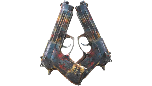 StatTrak™ Dual Berettas | Hideout (Field-Tested)