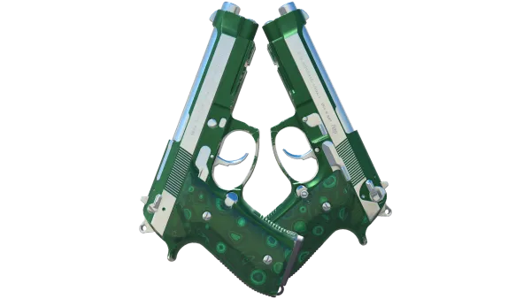 Dual Berettas | Polished Malachite (Minimal Wear)