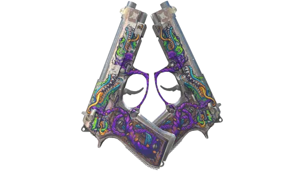 Dual Berettas | Flora Carnivora (Battle-Scarred)