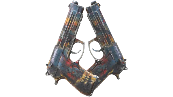 StatTrak™ Dual Berettas | Hideout (Field-Tested)