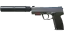 Miniatura de StatTrak™ USP-S | Stainless (Factory New)