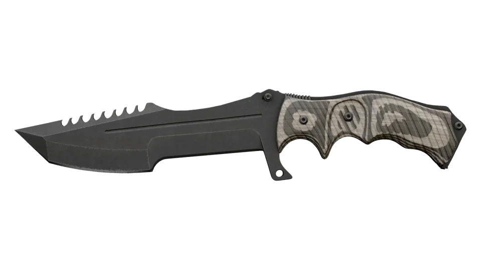 ★ StatTrak™ Huntsman Knife | Black Laminate (Field-Tested)