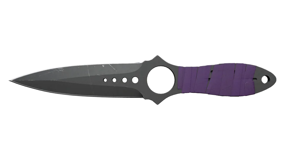 Miniatura de ★ StatTrak™ Skeleton Knife | Ultraviolet (Battle-Scarred)