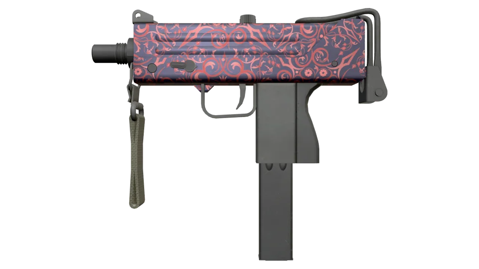 MAC-10 | Red Filigree (Minimal Wear)
