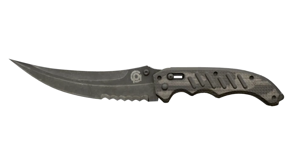 ★ Flip Knife | Black Laminate (Battle-Scarred)